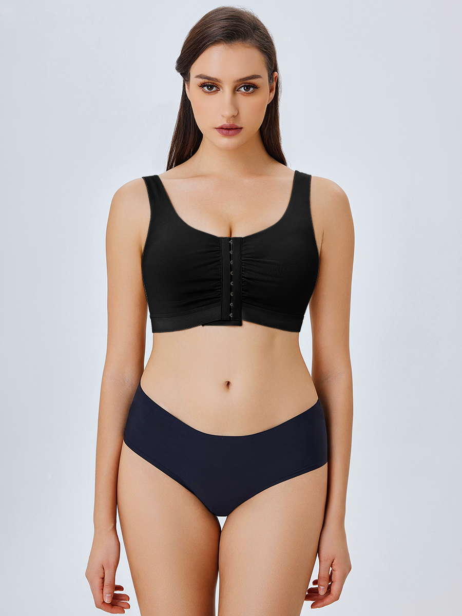 Adjustable Straps Front Closure Compression Bras-Brabic
