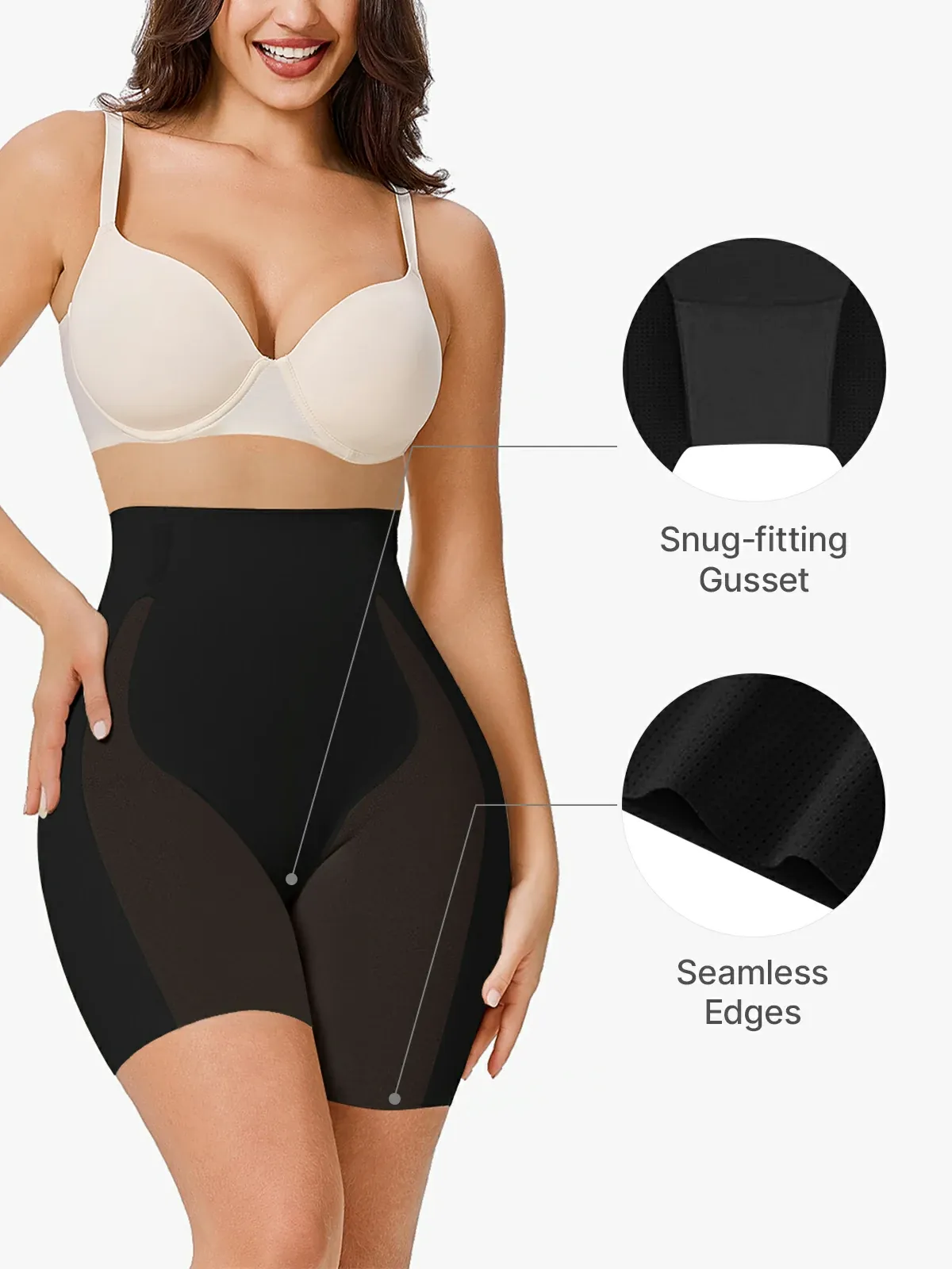 High Waist Belly Smoothing Invisible Shorts