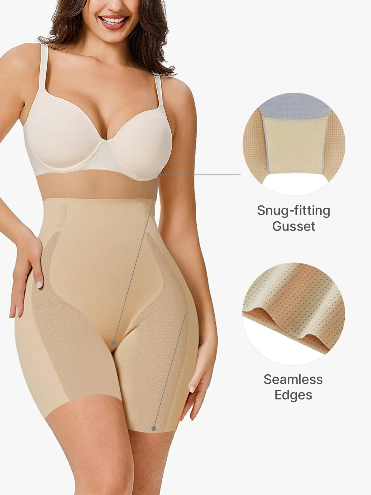 High Waist Belly Smoothing Invisible Shorts