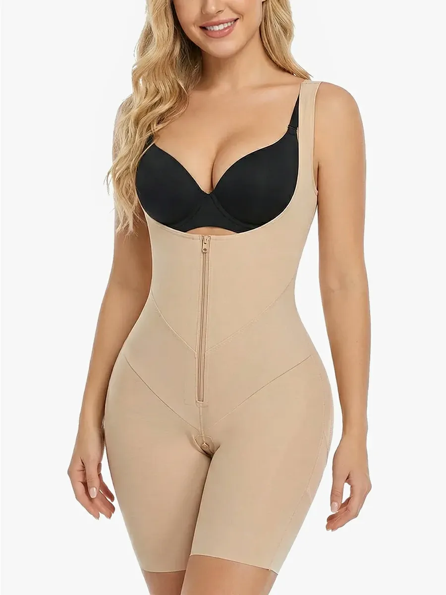 U Shaped Faja Tummy Control Butt Lift Mid-Thigh Bodysuit