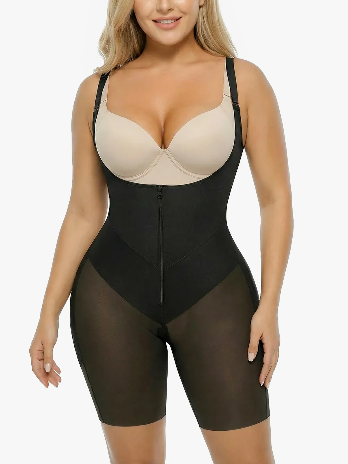 U Shaped Faja Tummy Control Butt Lift Mid-Thigh Bodysuit