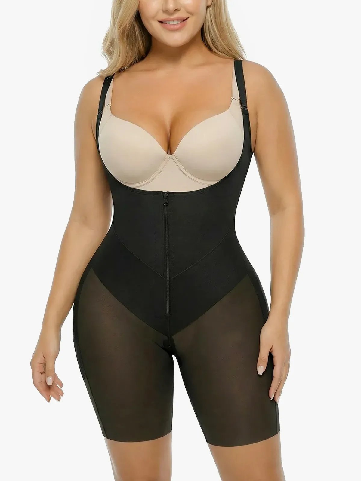 U Shaped Faja Tummy Control Butt Lift Mid-Thigh Bodysuit