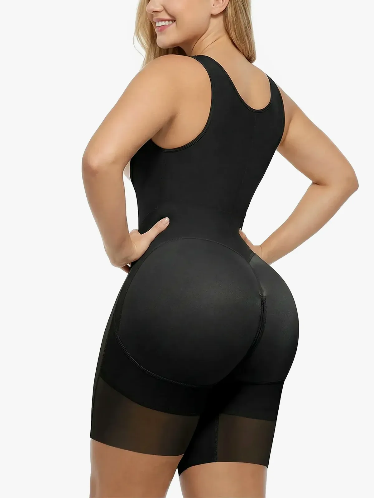U Shaped Faja Tummy Control Butt Lift Mid-Thigh Bodysuit