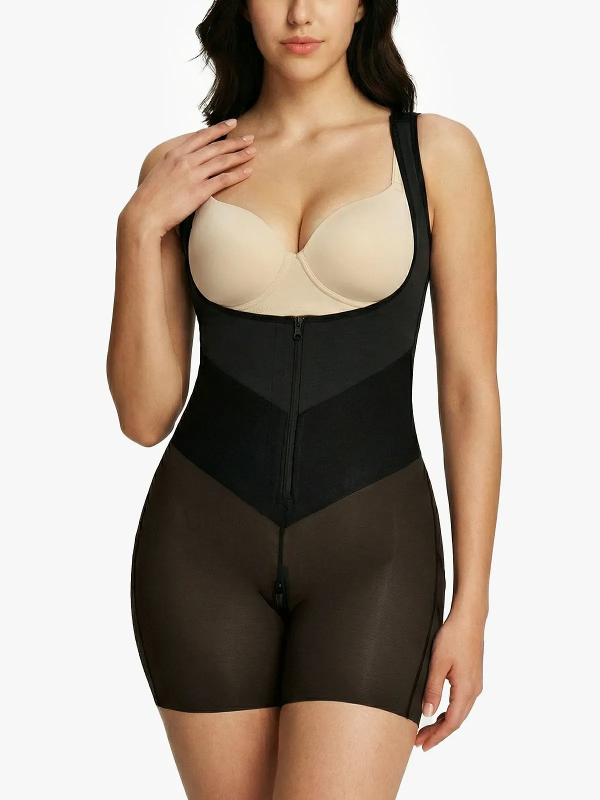 U Shaped Faja Tummy Control Butt Lift Mid-Thigh Bodysuit