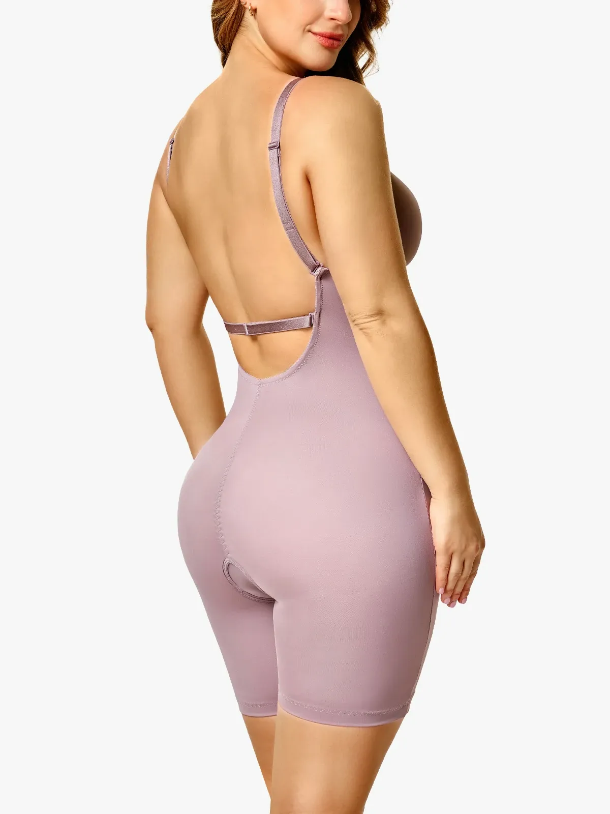 Body à mi-cuisse avec contrôle du ventre en forme de U