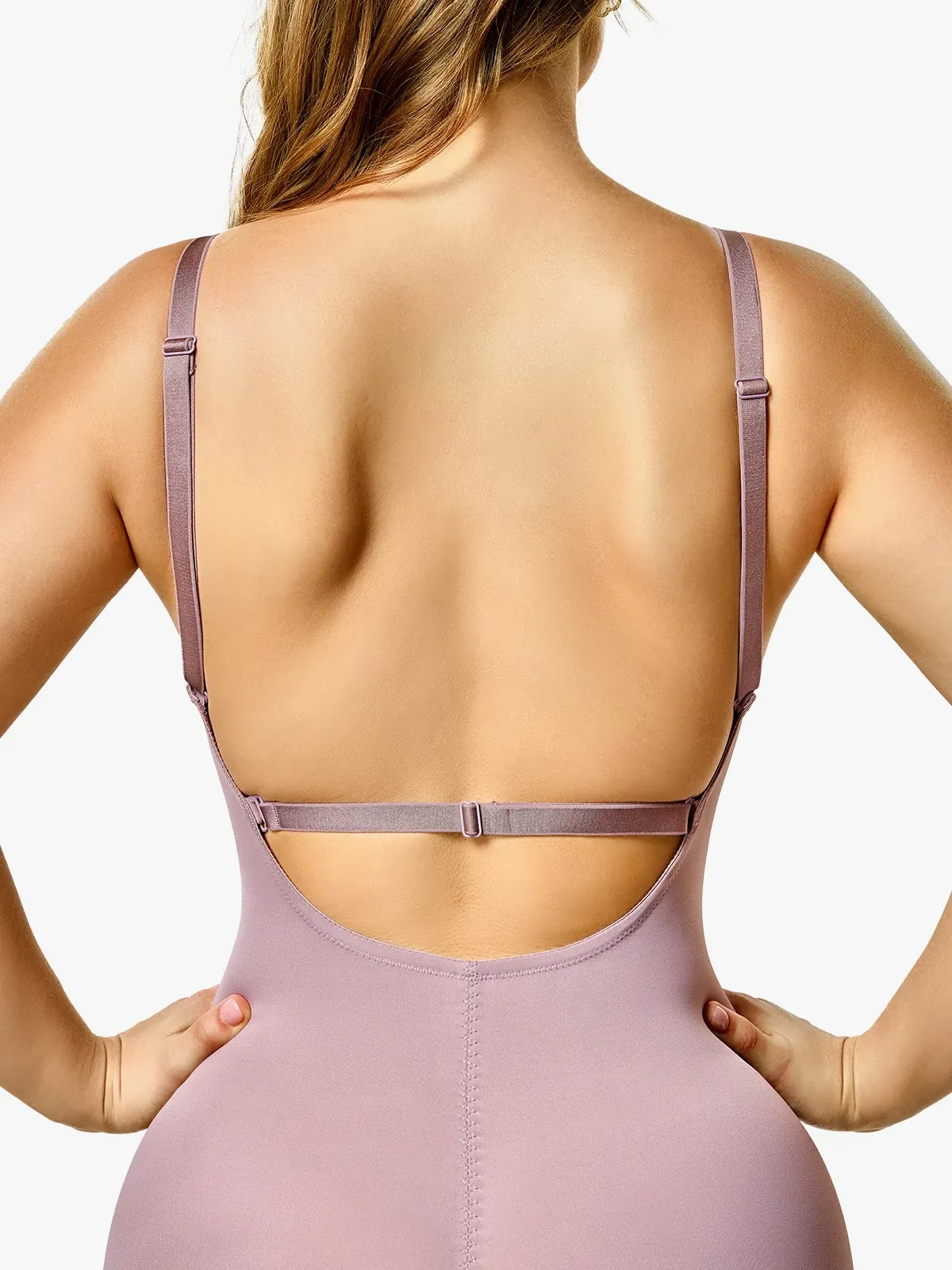 Body à mi-cuisse avec contrôle du ventre en forme de U