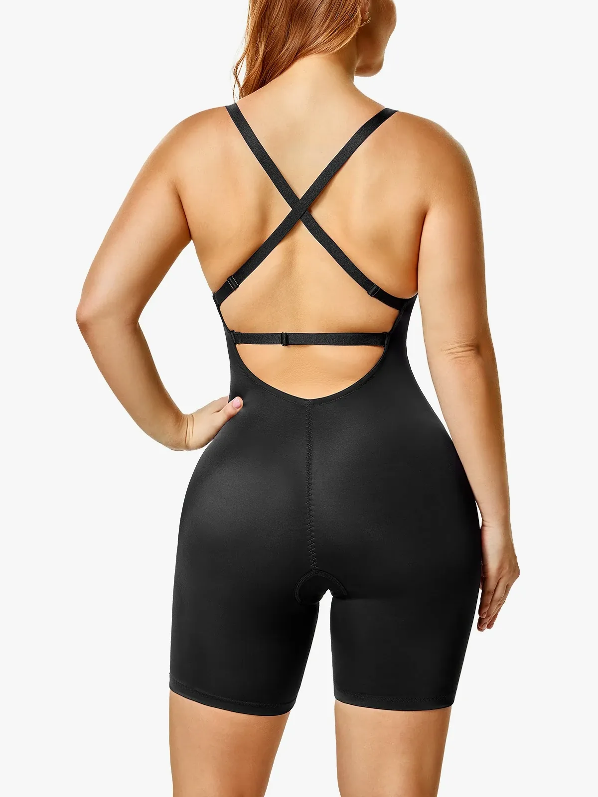 Body à mi-cuisse avec contrôle du ventre en forme de U