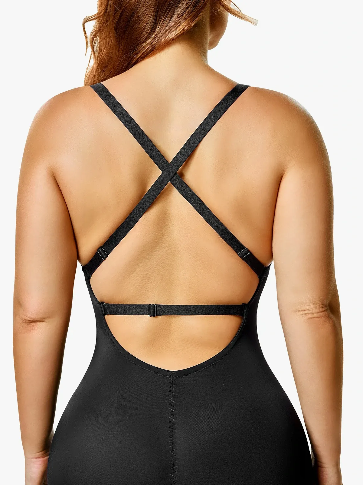 Body en forme de U avec contrôle du ventre, débardeur mi-cuisse