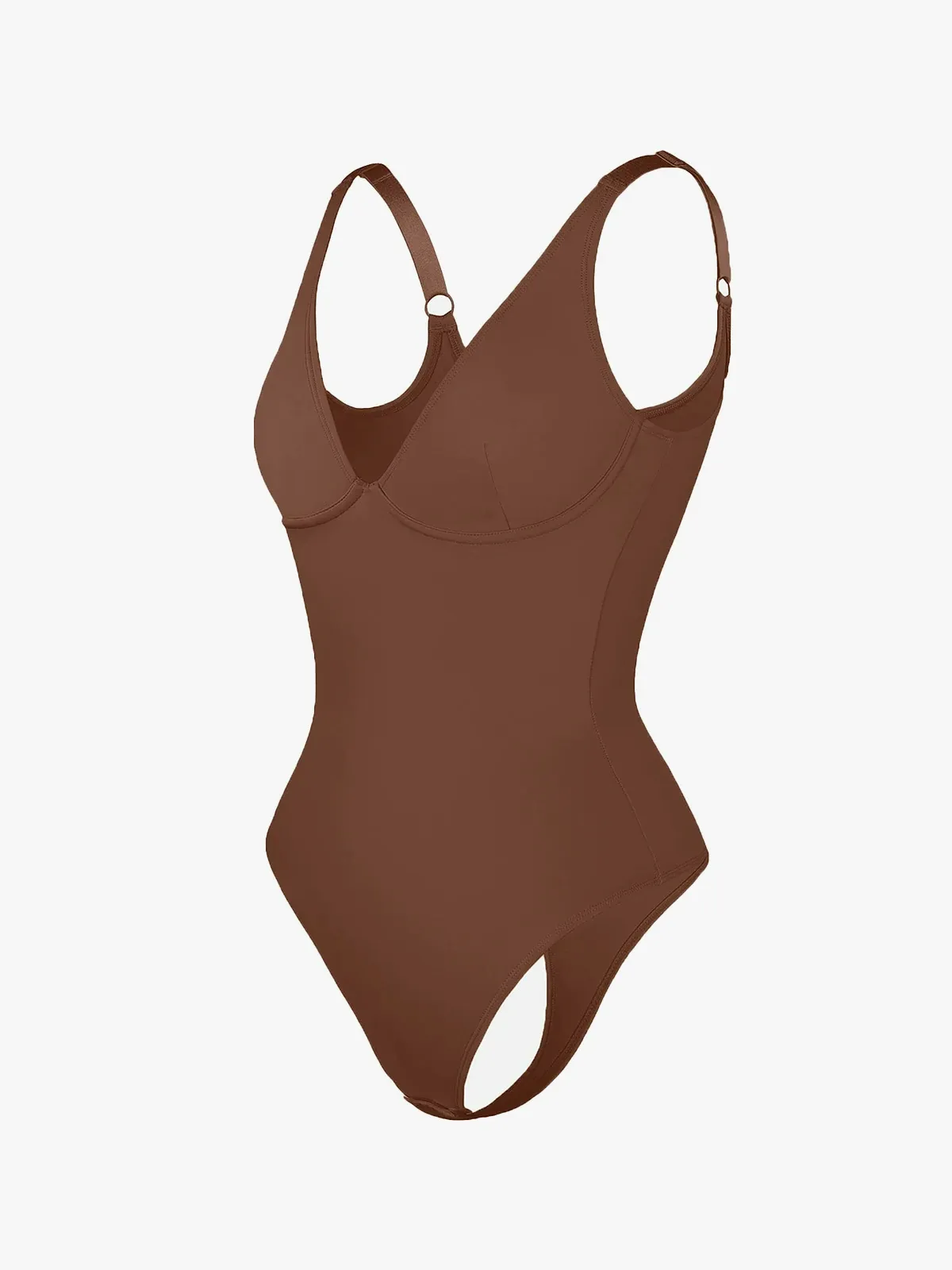 Deep Plunge Underwire Tummy Control Thong Bodysuit