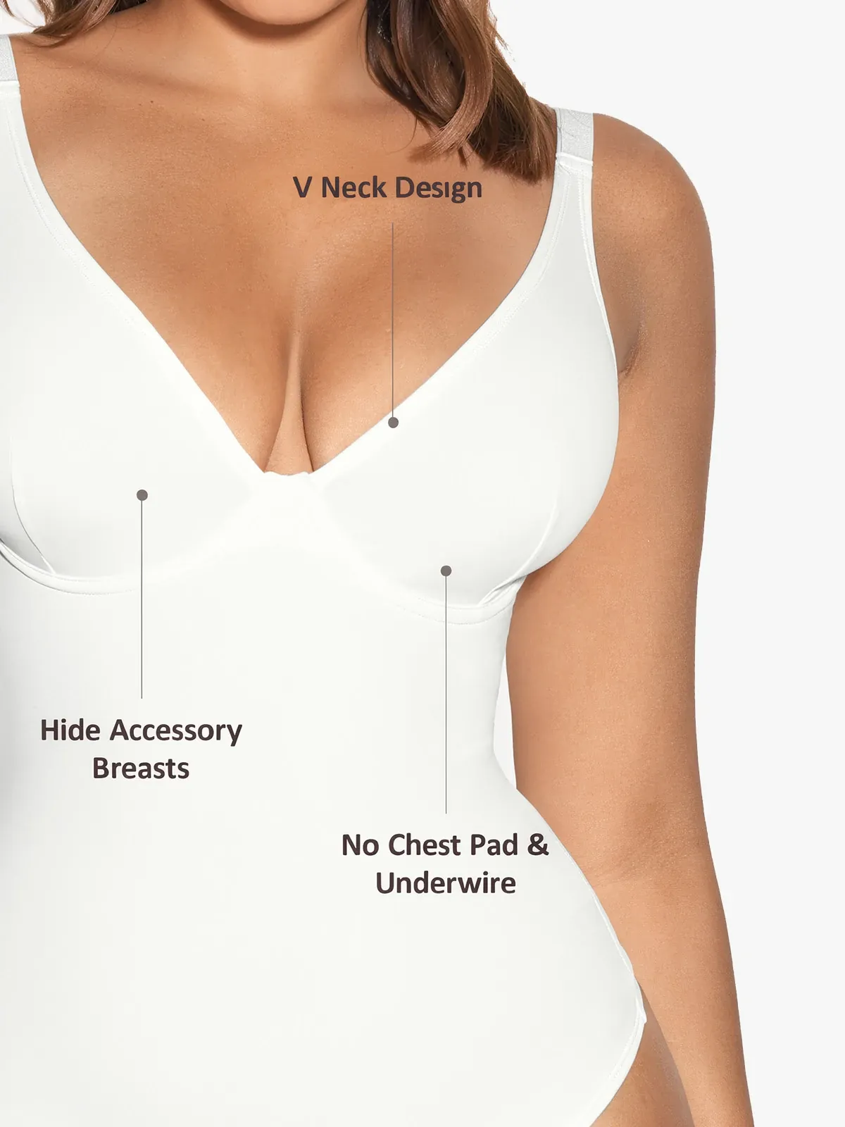 Deep Plunge Underwire Tummy Control Thong Bodysuit