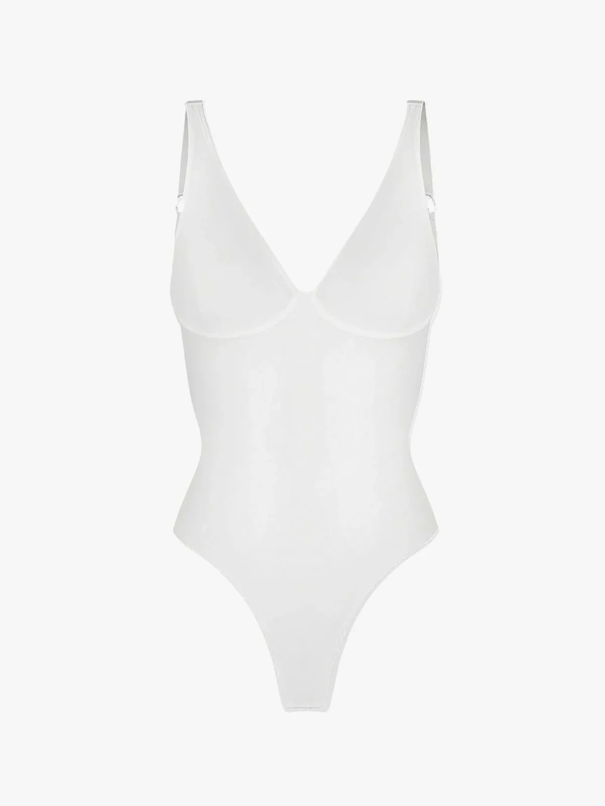 Deep Plunge Underwire Tummy Control Thong Bodysuit