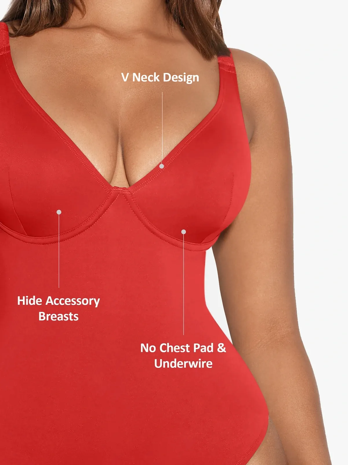 Deep Plunge Underwire Tummy Control Thong Bodysuit