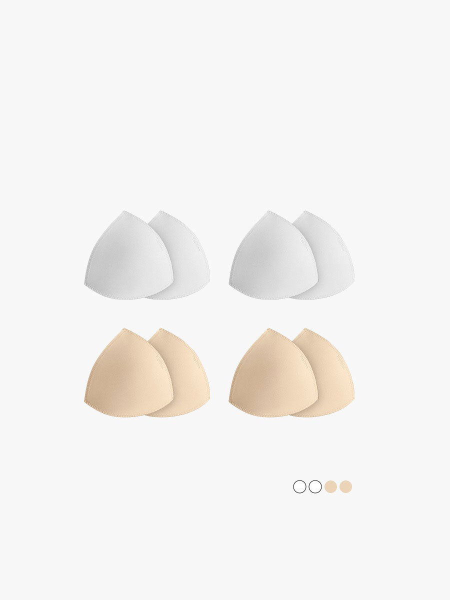4 Pairs Breast Support Bra Pads Inserts Removable Soft Bra Cup Padding