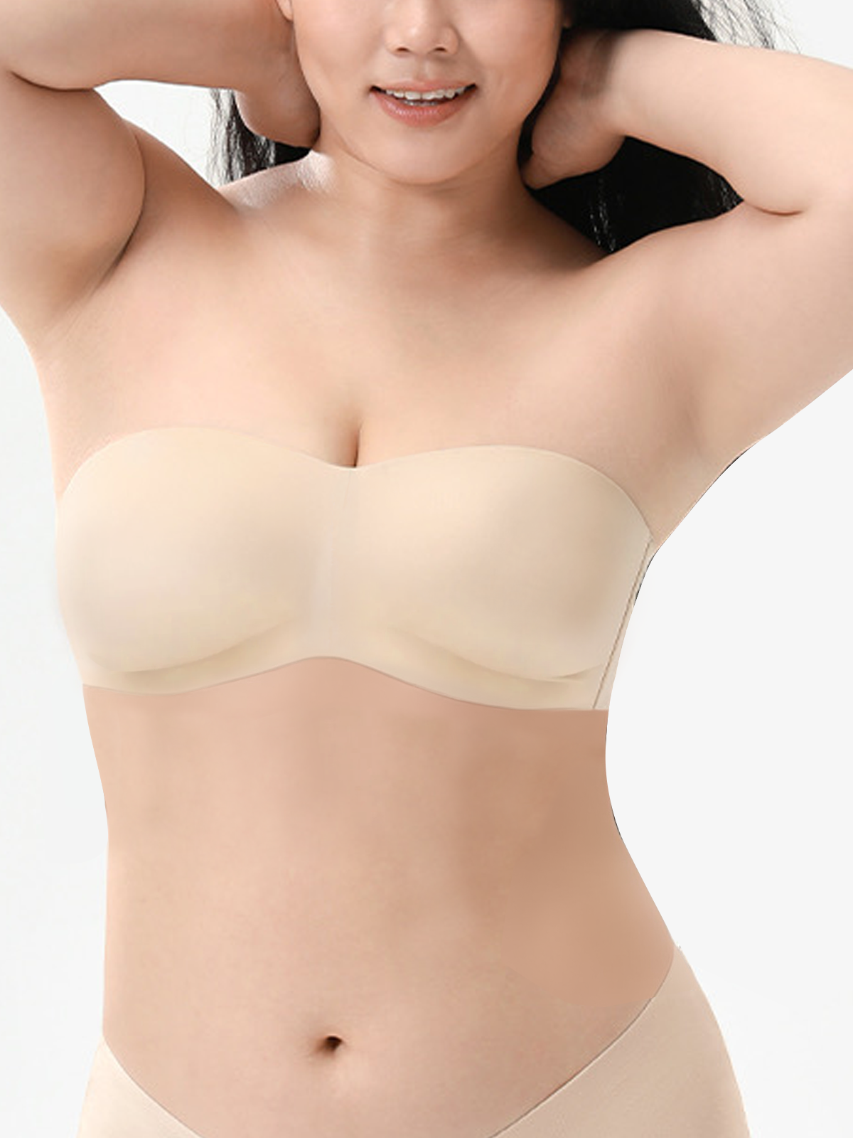 Plus Size Ice Silk Support Bra with Detachable Srtaps-Brabic