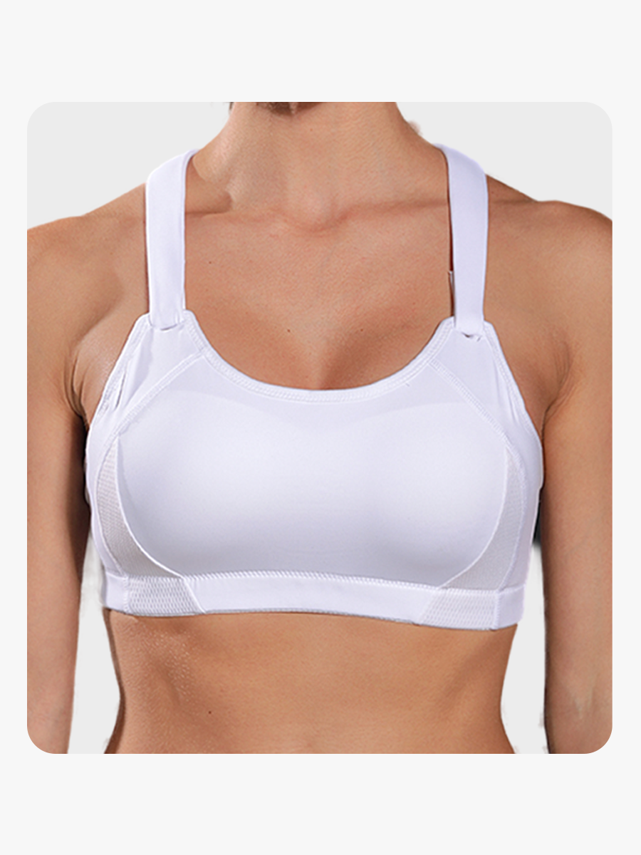Women's Sports Bra Front Adjustable High Impact Support Padded Bra-Brabic
