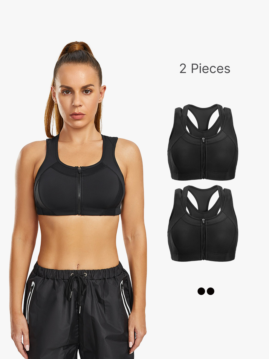 BRABIC 2-Piece Set Front Closure High Impact Sports Bras for Women SB007