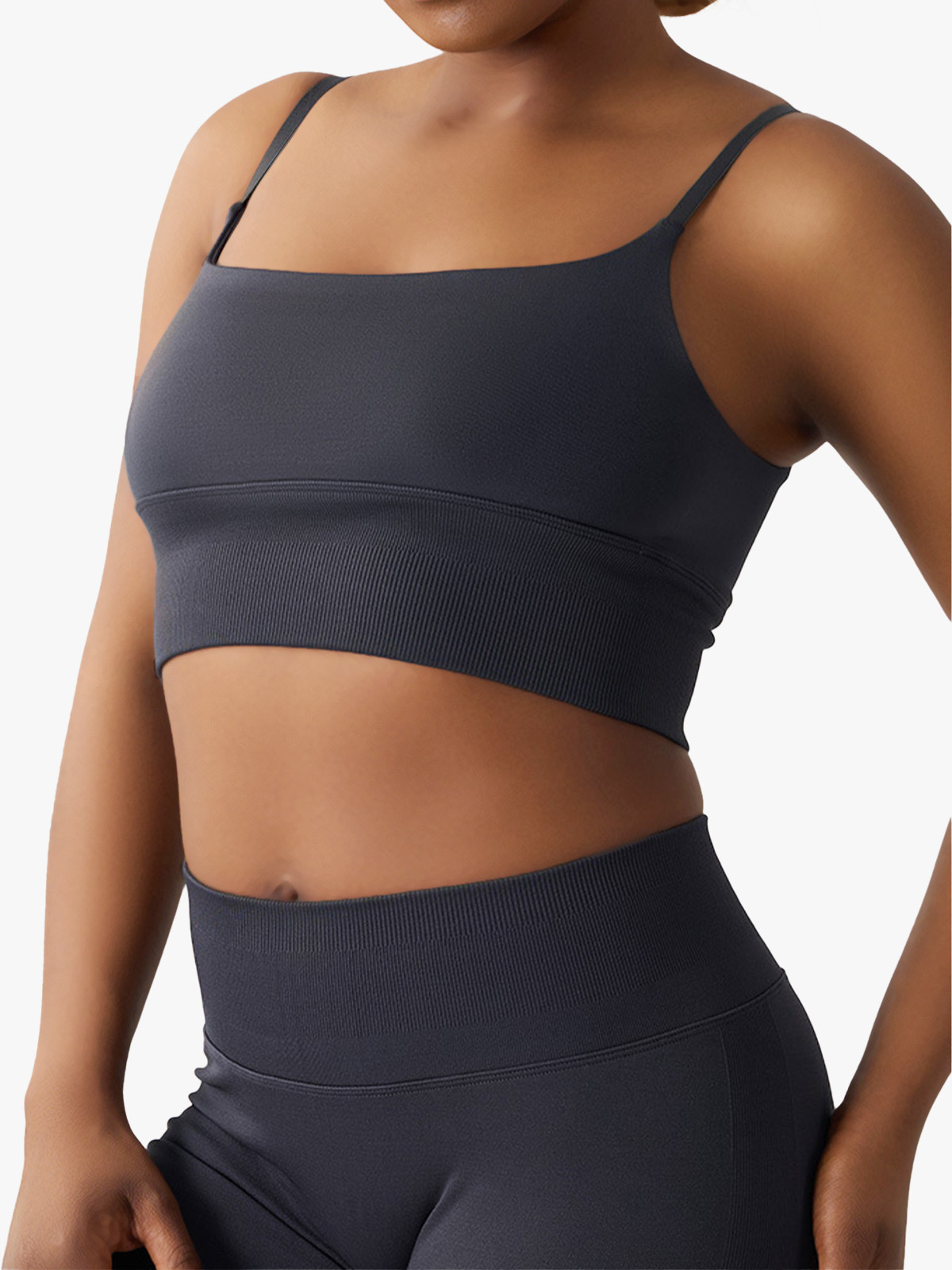 Comfort Adjustable Crop Cami Longline Sports Bras-Brabic