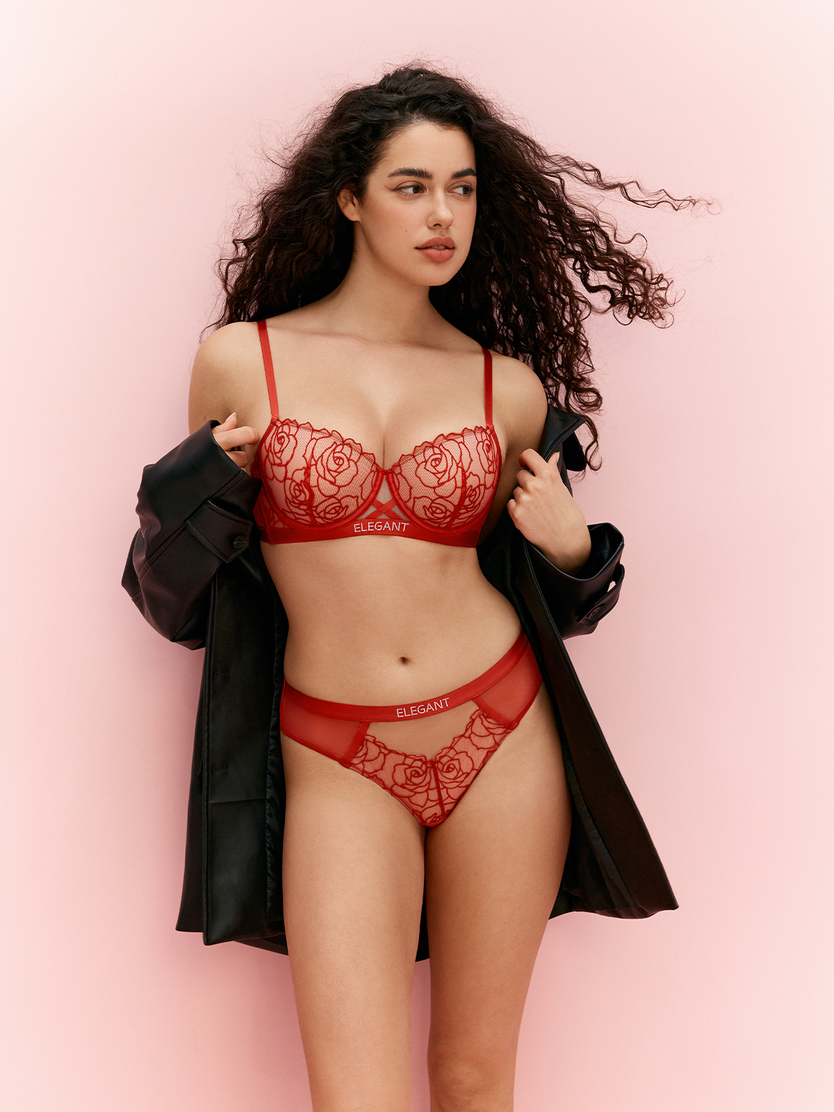 Lace Push up Underwire Balconette Bra and Brief Set-Brabic
