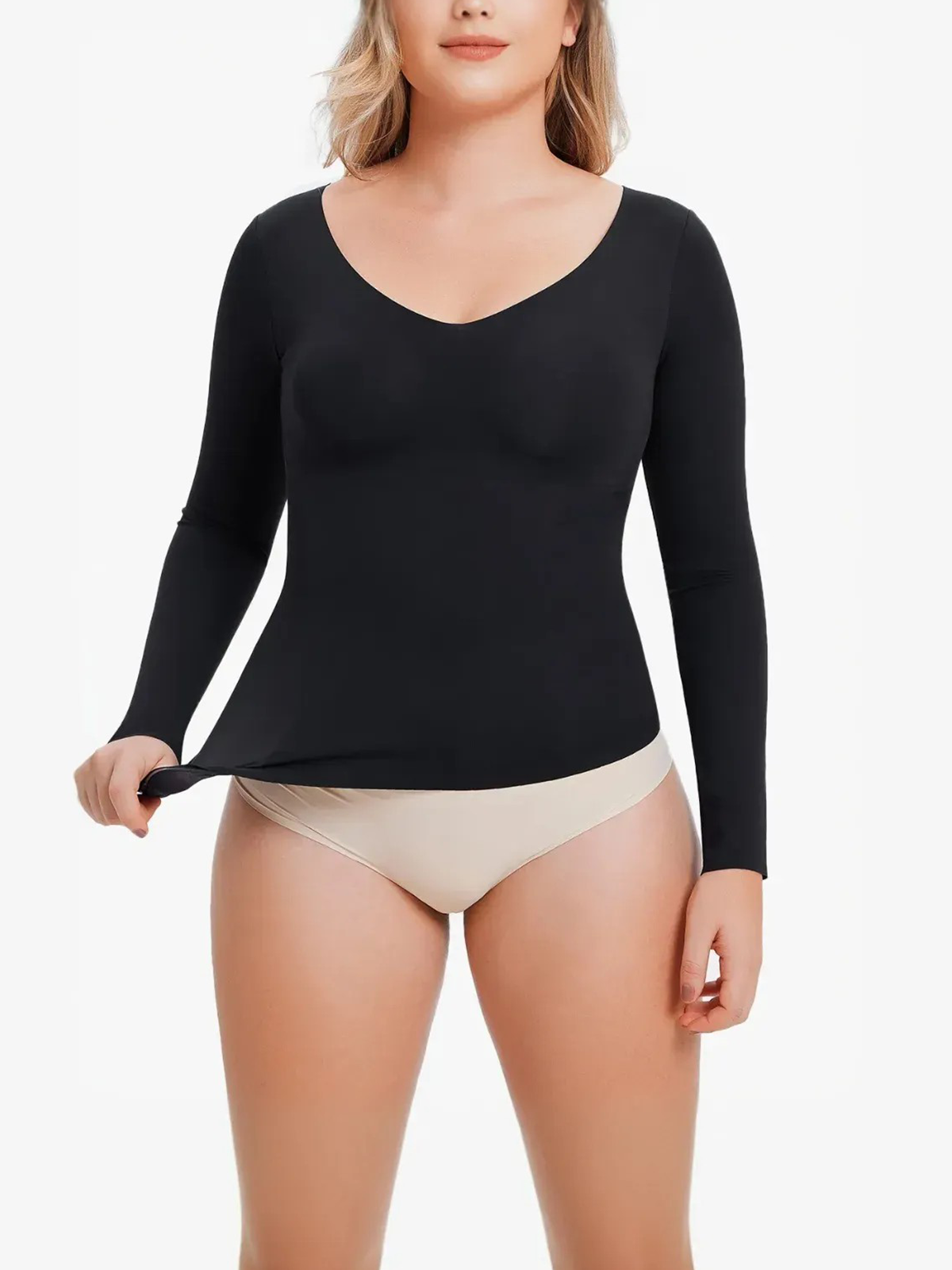 Seamless Elastic Anti-Slip Hem Tops-Brabic