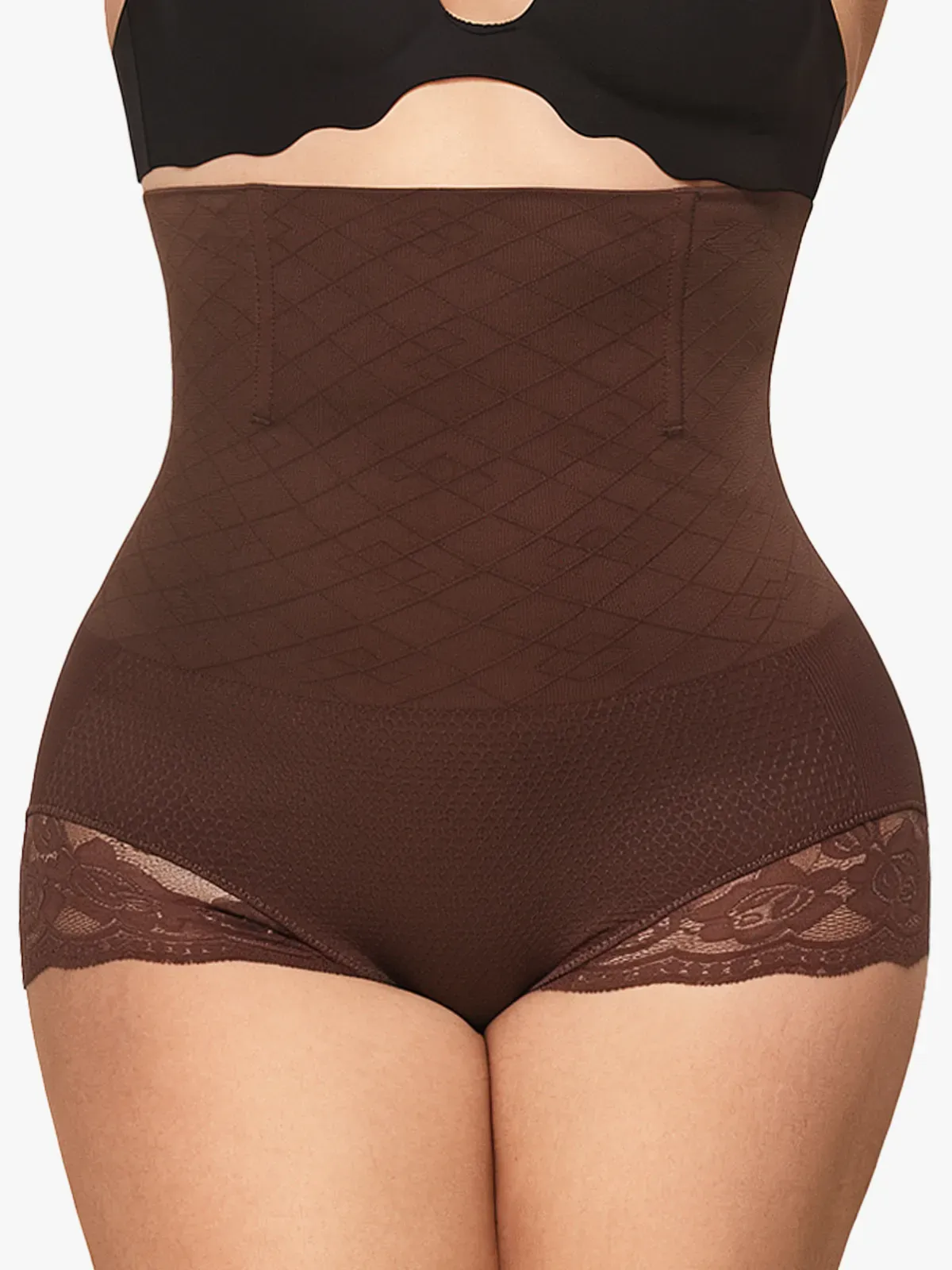 Seamless High Waist Tummy Control Lace Trimmed Control Panties