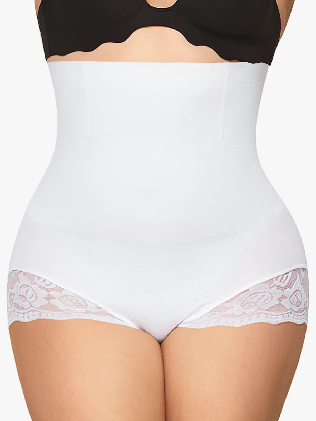 Seamless High Waist Tummy Control Lace Trimmed Control Panties