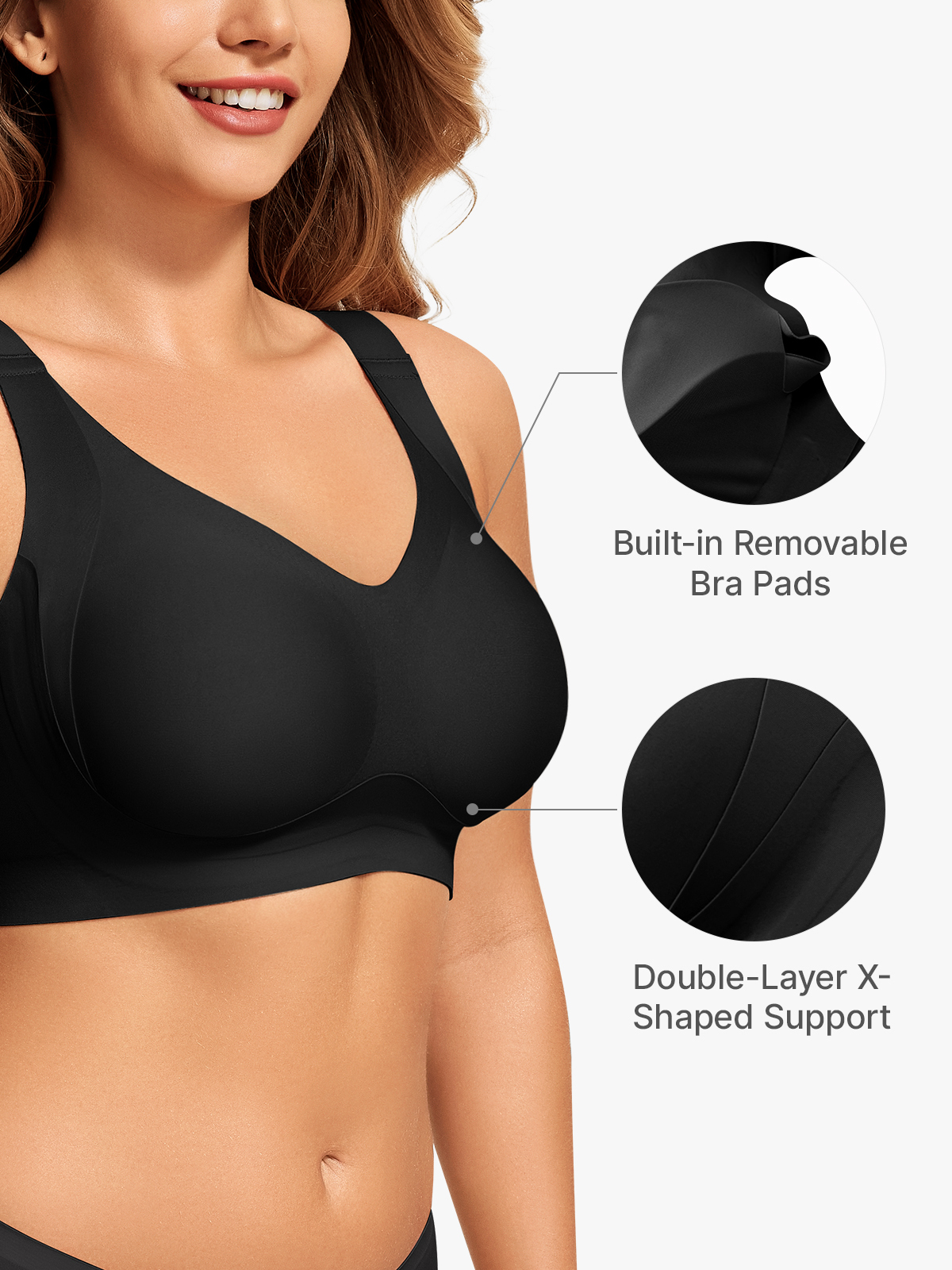 Comfort Push up Wireless Everyday Bra