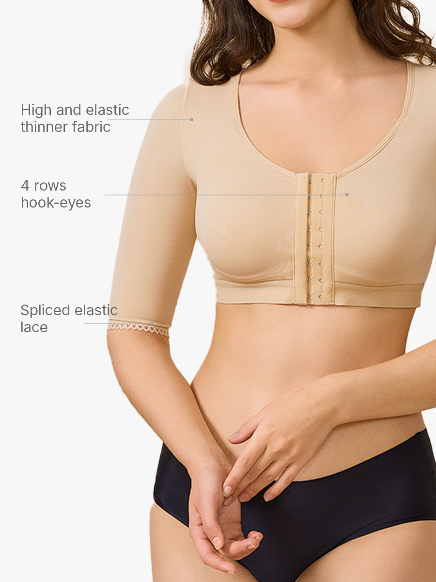 Front-Closure 3/4 Arm Compression Post-Sursery Shaper Top