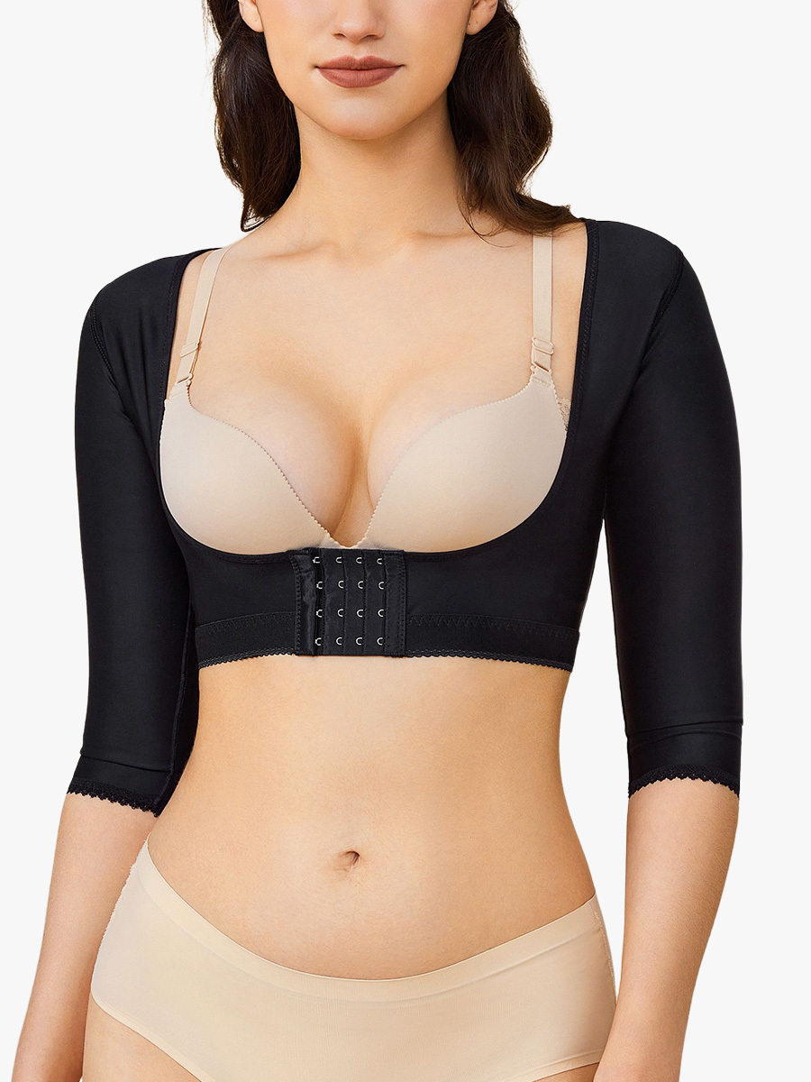 Upper Arm Compression Sleeves Garment Open Bust Post Surgery Shaper-Brabic