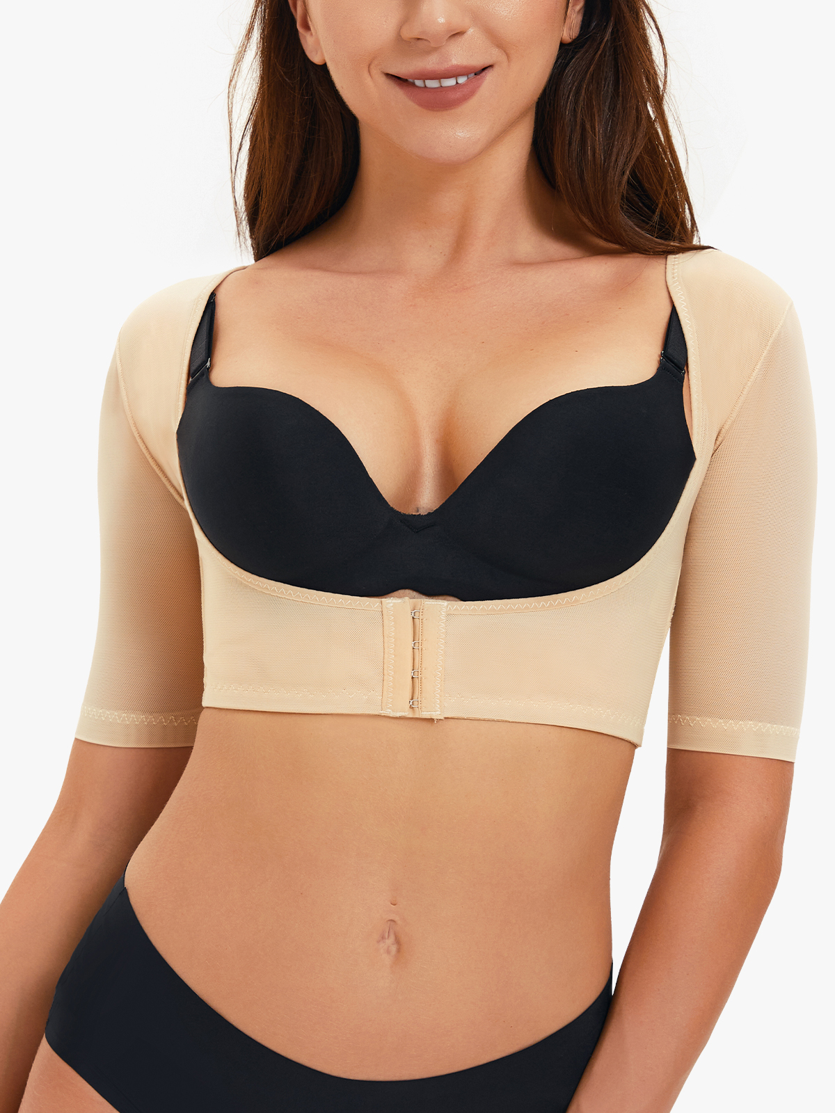 Seamless Mesh Upper Arm Shaper Post Surgery Lipo Posture Corrector Tops-Brabic