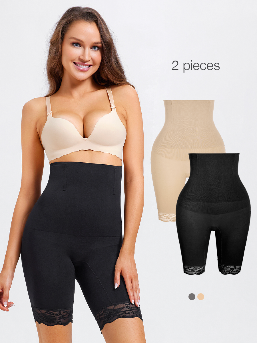 BRABIC 2-Piece Set Women Tummy Control Shapewear Body Shaper Shorts Butt Lifter Panties TS002