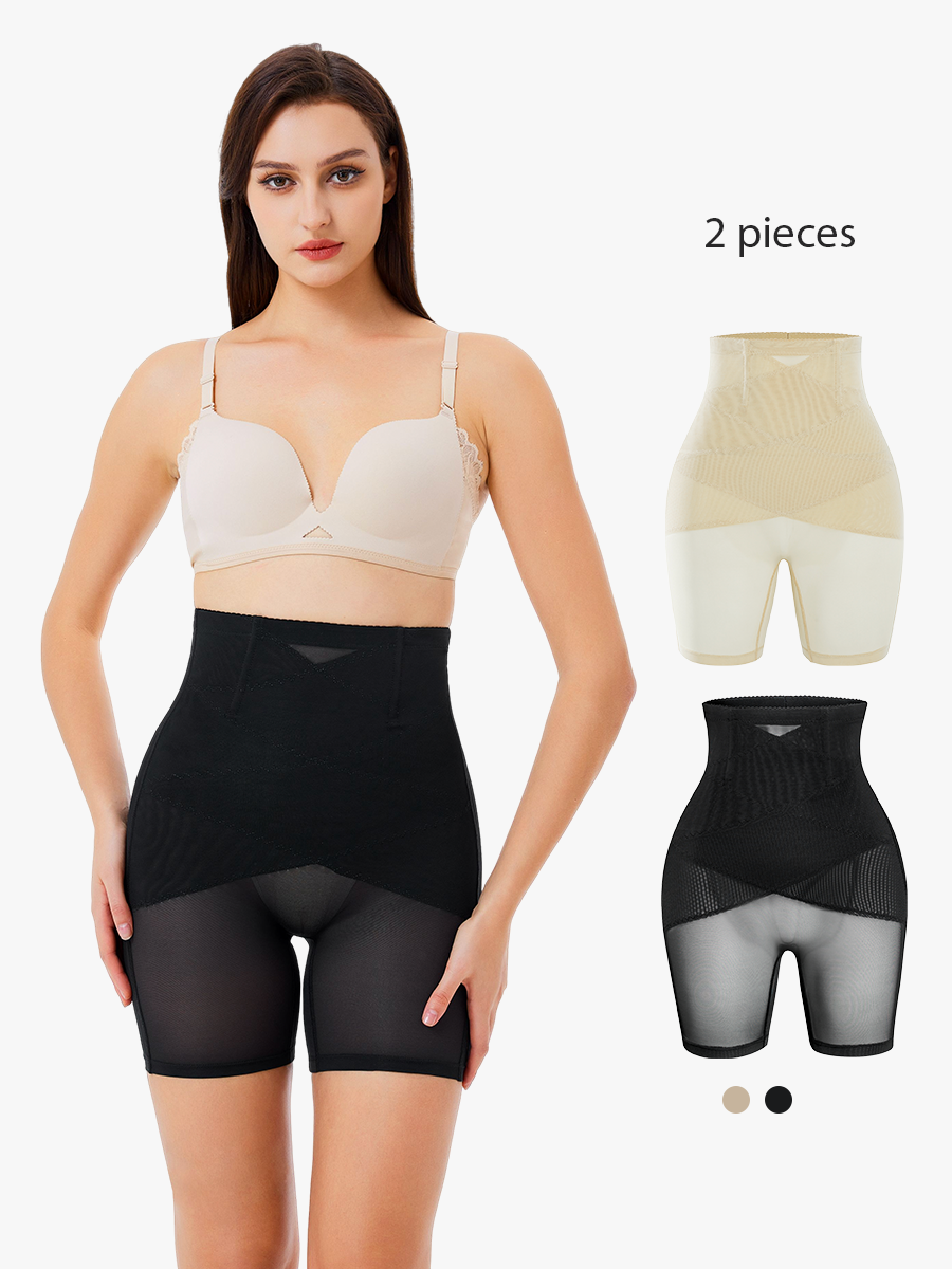 BRABIC 2-Piece Set High Waist Trainer Tummy Control Shapewear Panties for Women Butt Lifter TS008