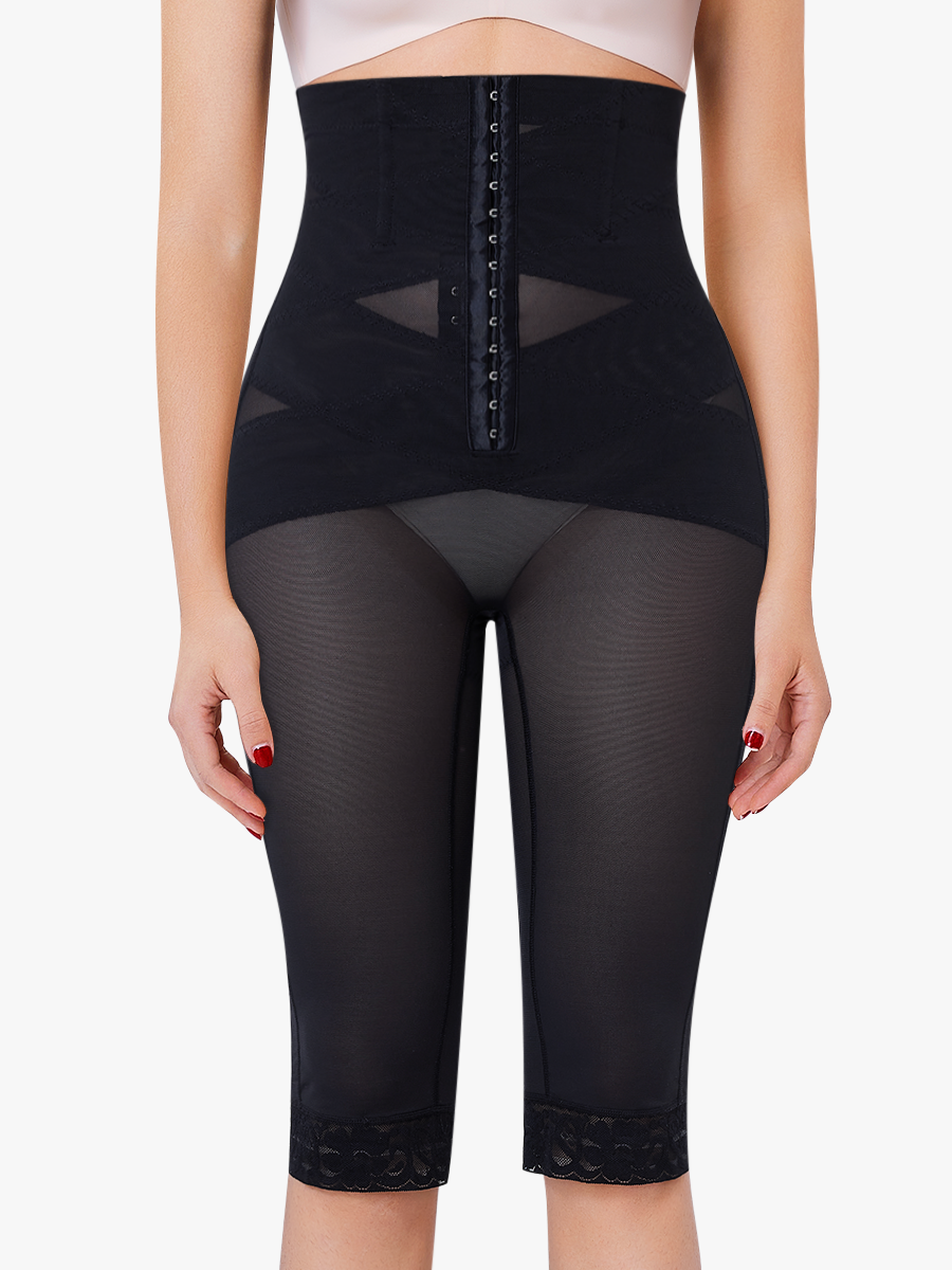 Lace High-Waisted Shapewear For Butt Lift And Slim Thighs-Brabic