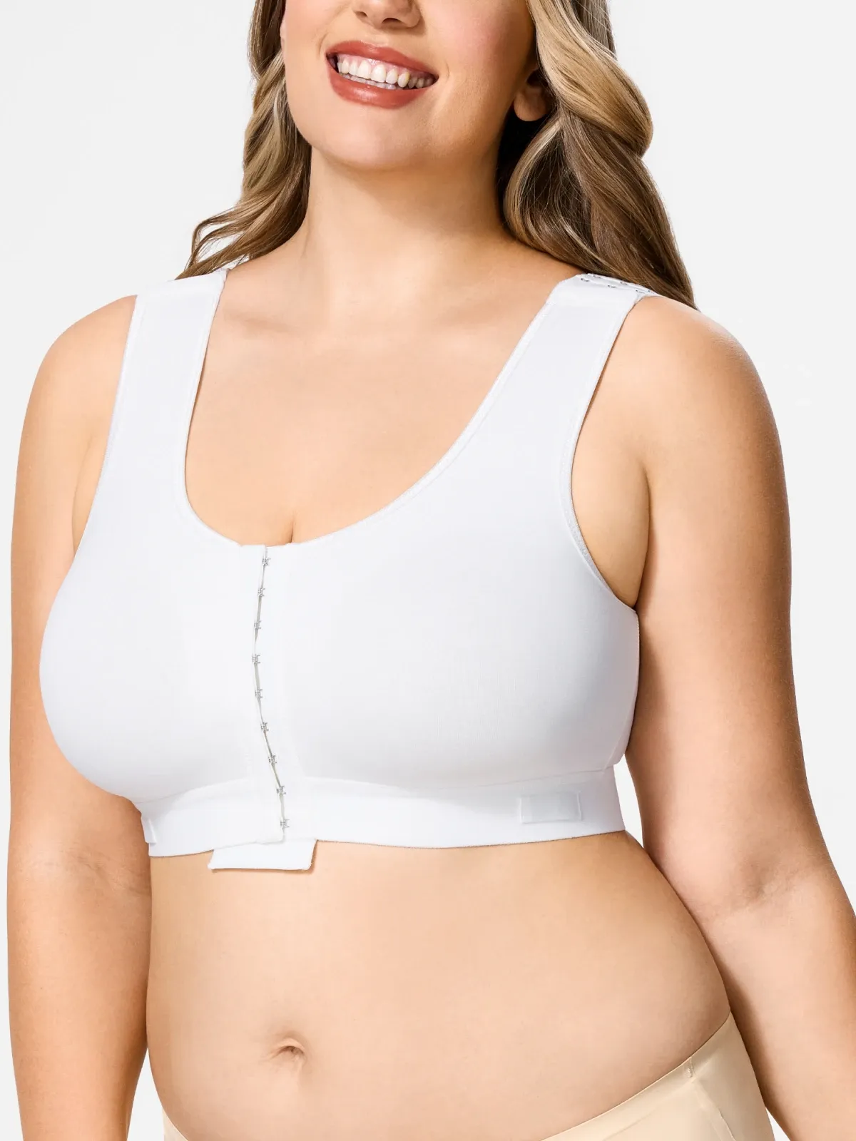 Front Closure Adjustable Mastectomy Bra Comfortable Post-Surgery Bra