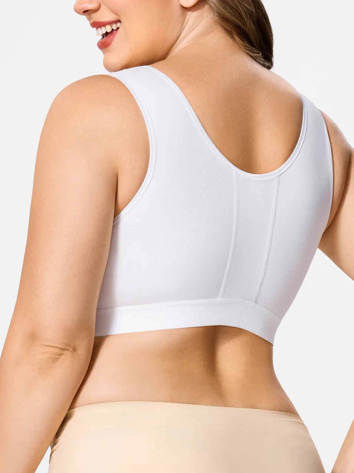 Front Closure Adjustable Mastectomy Bra Comfortable Post-Surgery Bra