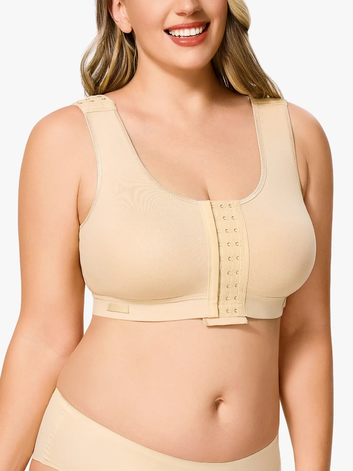 Front Closure Adjustable Mastectomy Bra Comfortable Post-Surgery Bra