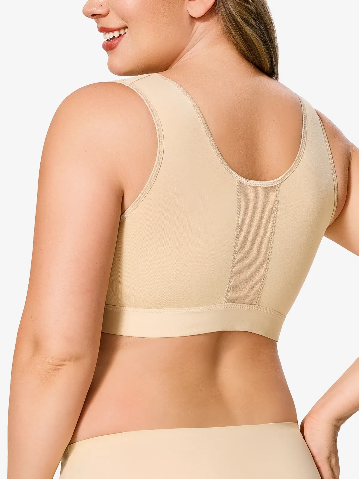 Front Closure Adjustable Mastectomy Bra Comfortable Post-Surgery Bra
