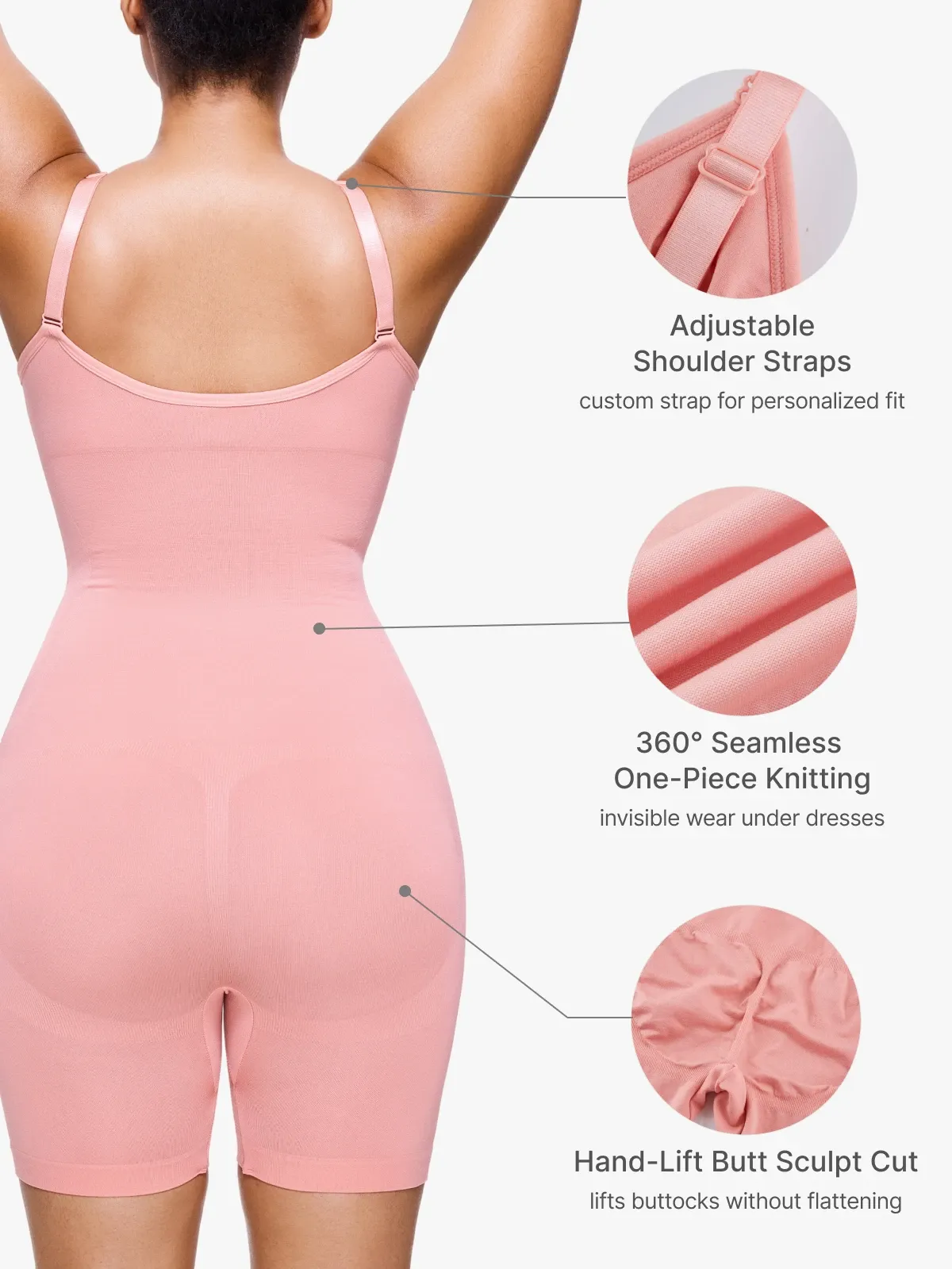 Mesh Double Smoothing Tank Mid-Thigh Bodysuit