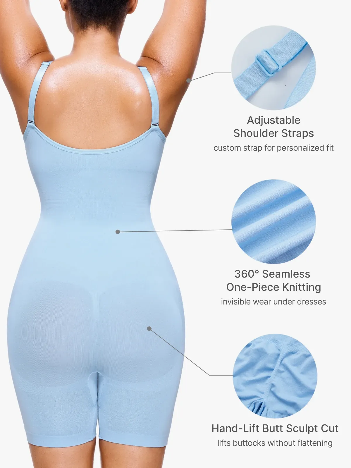 Mesh Double Smoothing Tank Mid-Thigh Bodysuit