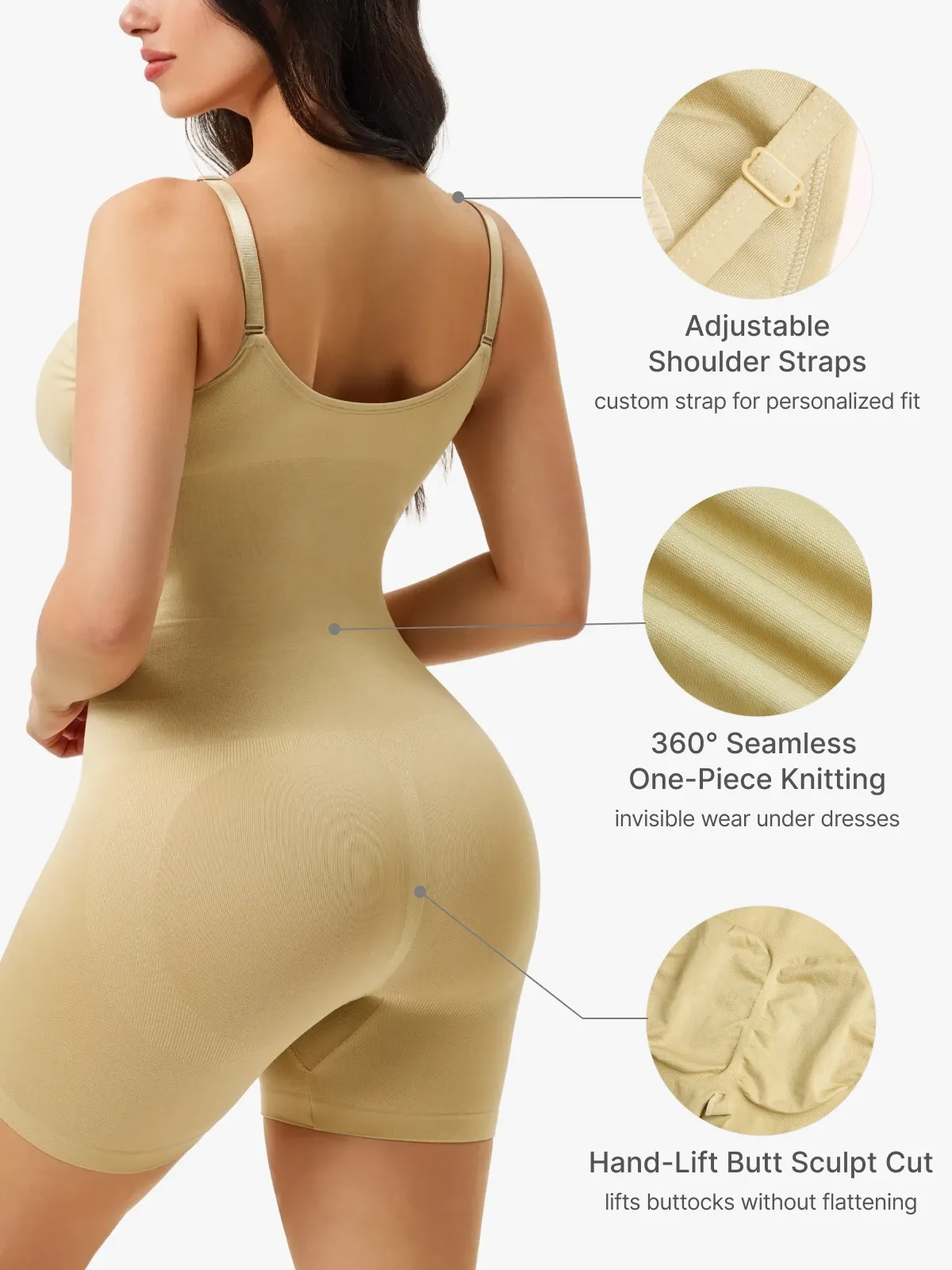 Mesh Double Smoothing Tank Mid-Thigh Bodysuit