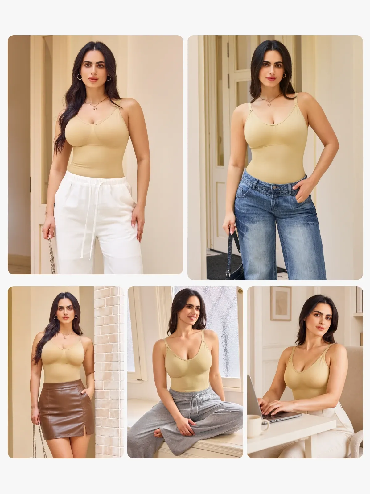 Mesh Double Smoothing Tank Mid-Thigh Bodysuit