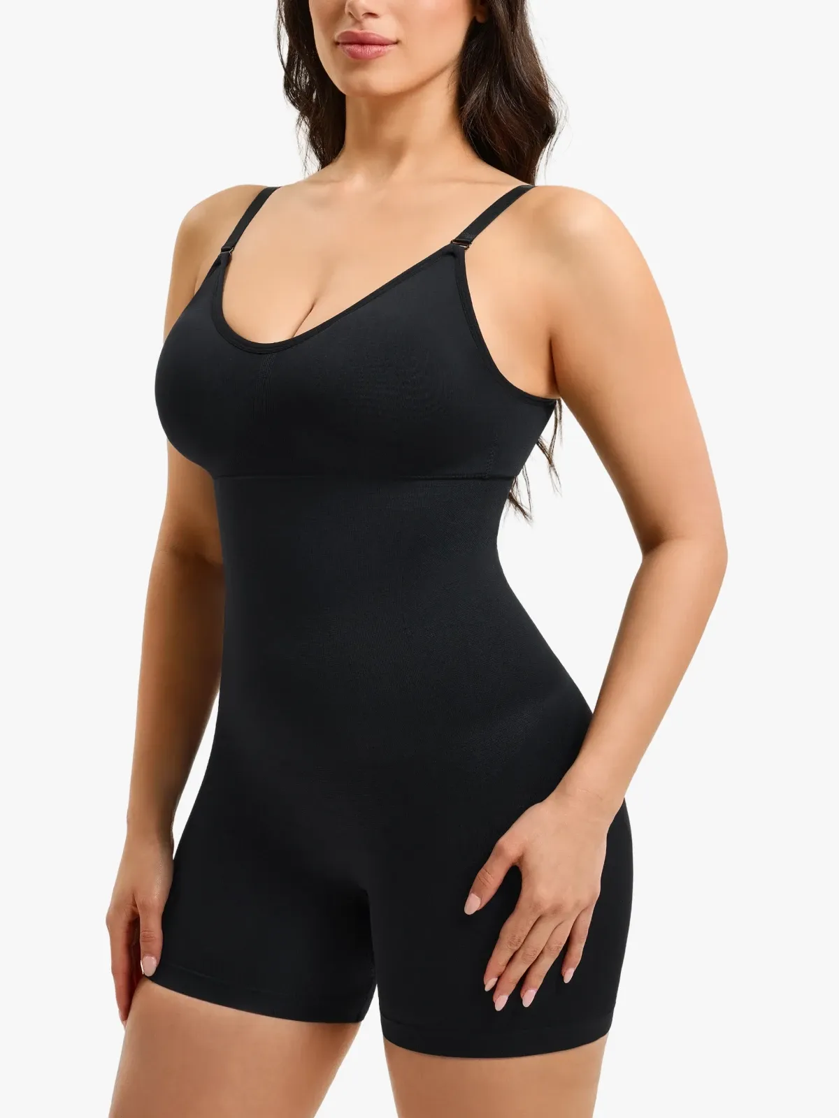 Mesh Double Smoothing Tank Mid-Thigh Bodysuit