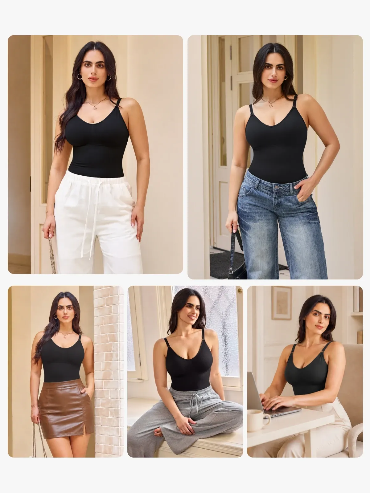 Mesh Double Smoothing Tank Mid-Thigh Bodysuit
