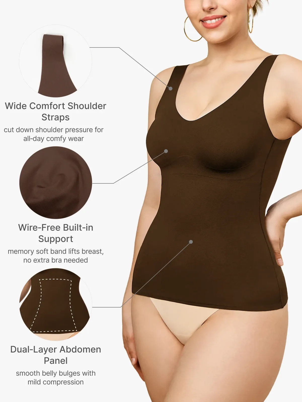 Seamless Tummy Control Smoothing Shaper Tank Top