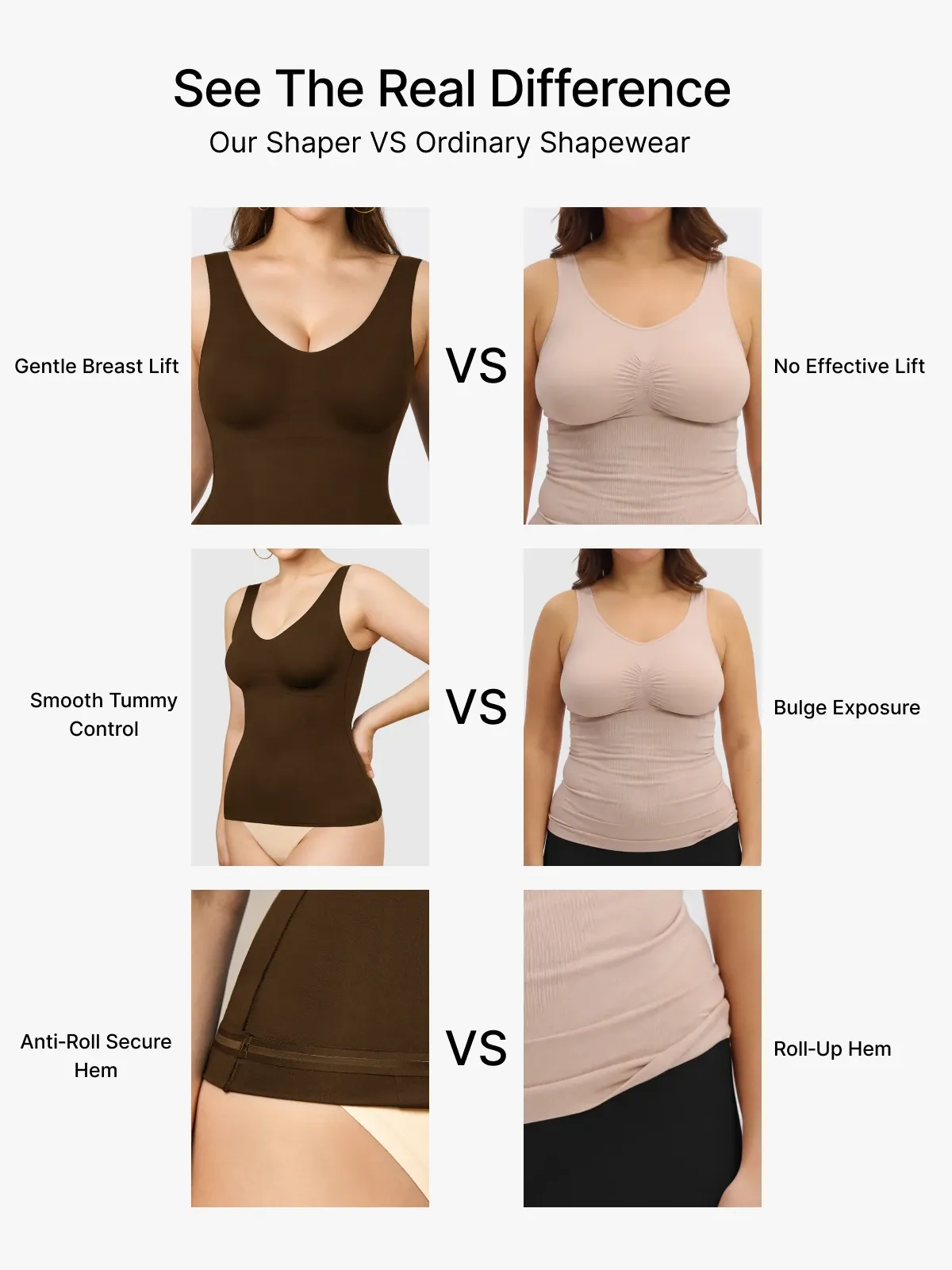 Seamless Tummy Control Smoothing Shaper Tank Top