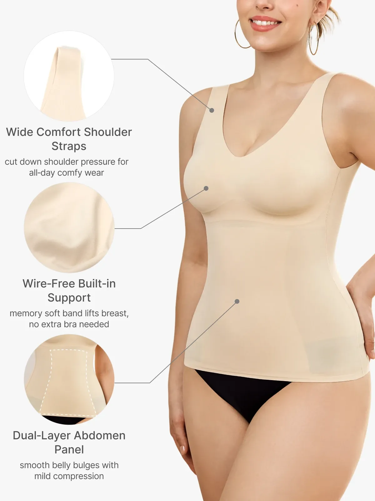 Seamless Tummy Control Smoothing Shaper Tank Top