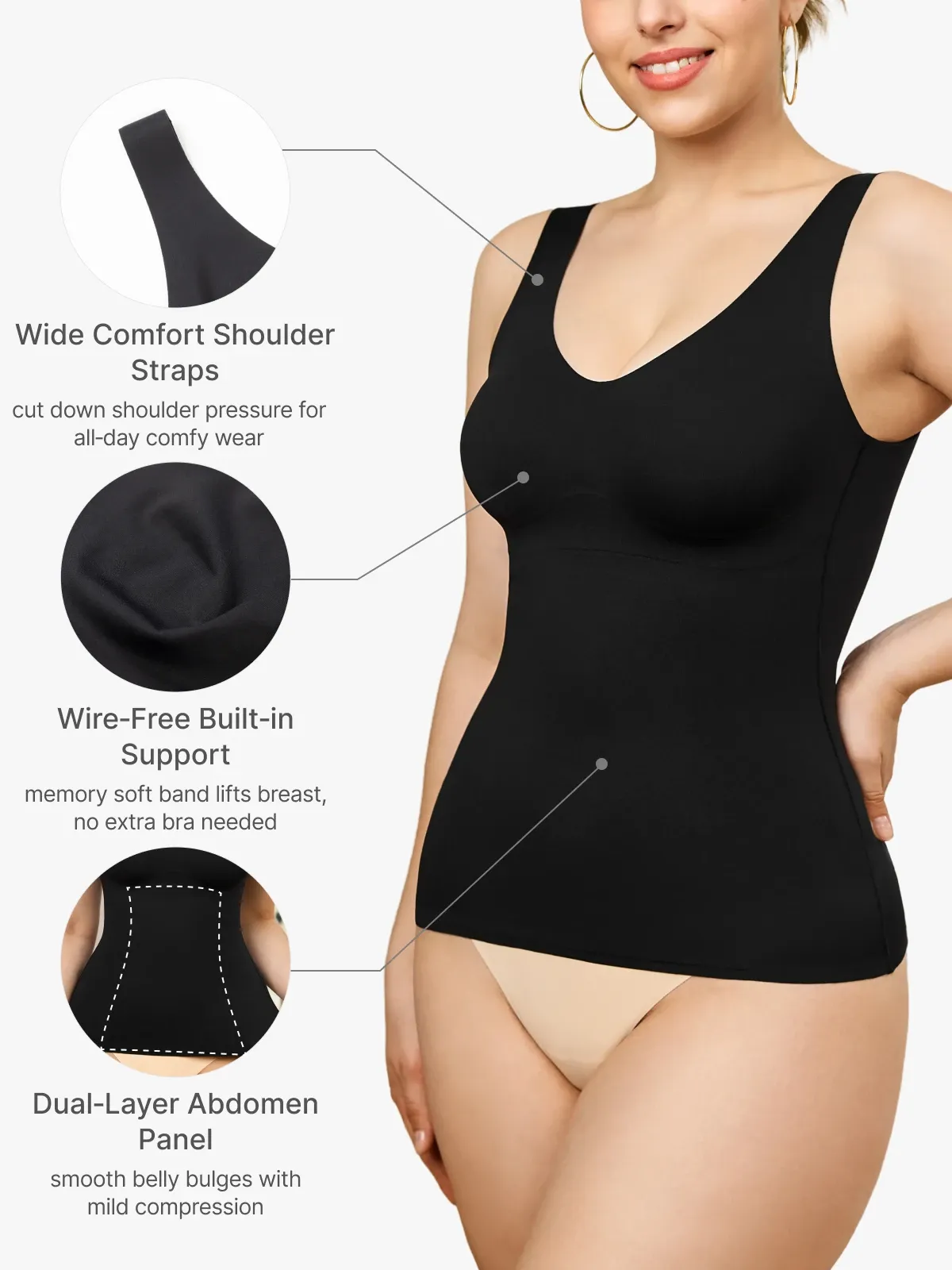 Seamless Tummy Control Smoothing Shaper Tank Top