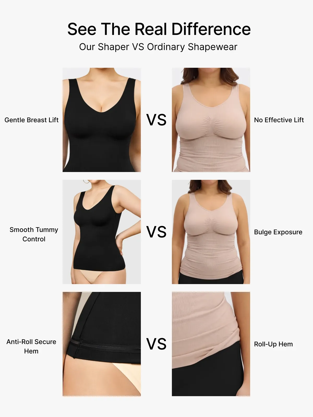 Seamless Tummy Control Smoothing Shaper Tank Top