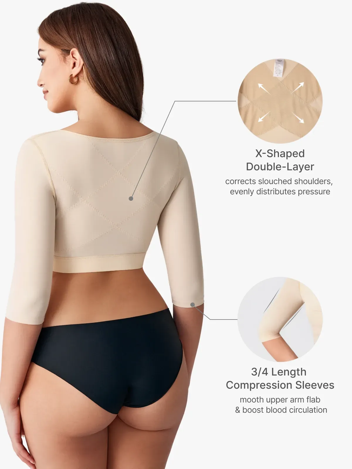 Front Closure Arm Shaping Post Surgery Recovery Top