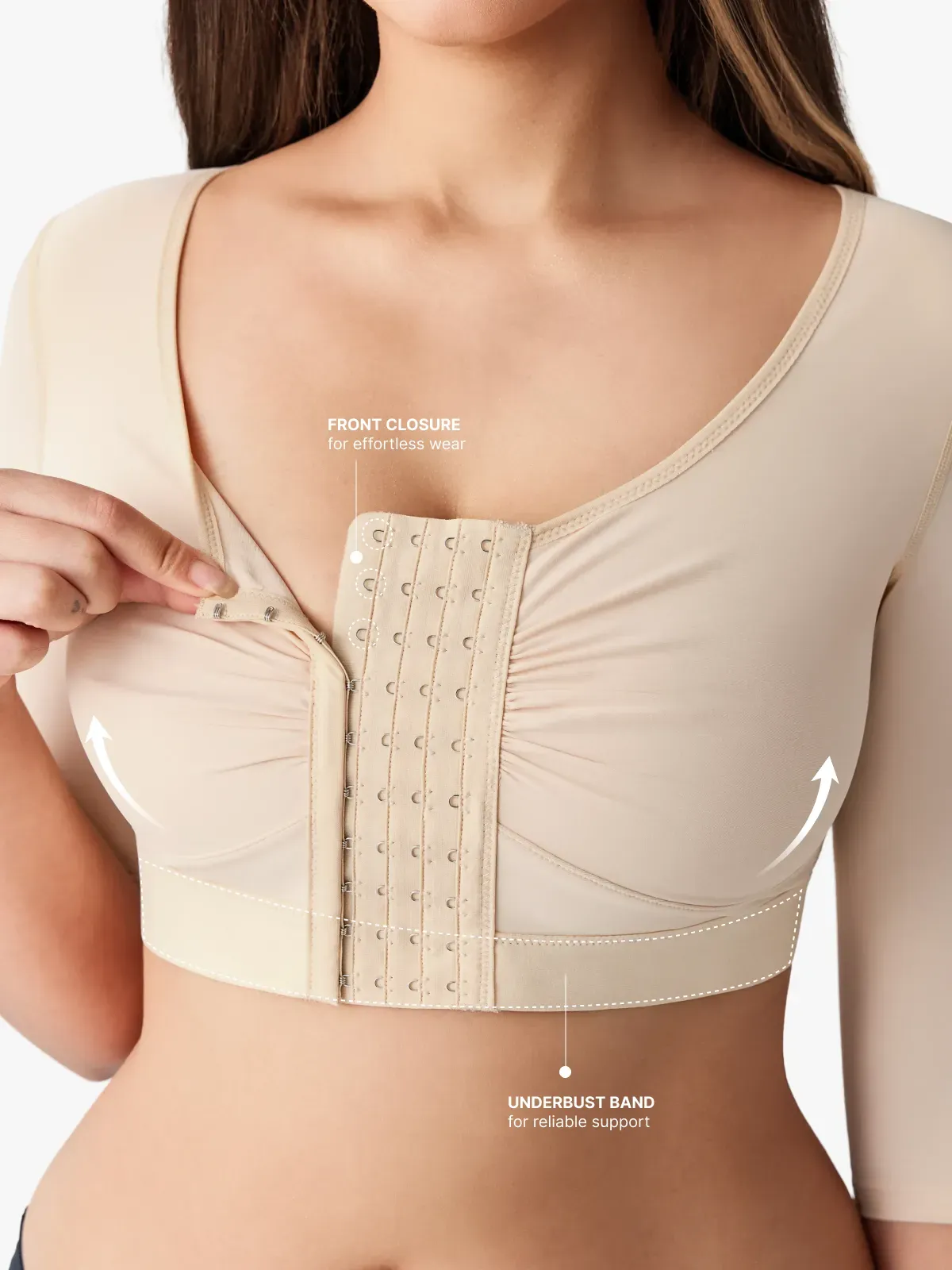 Front Closure Arm Shaping Post Surgery Recovery Top