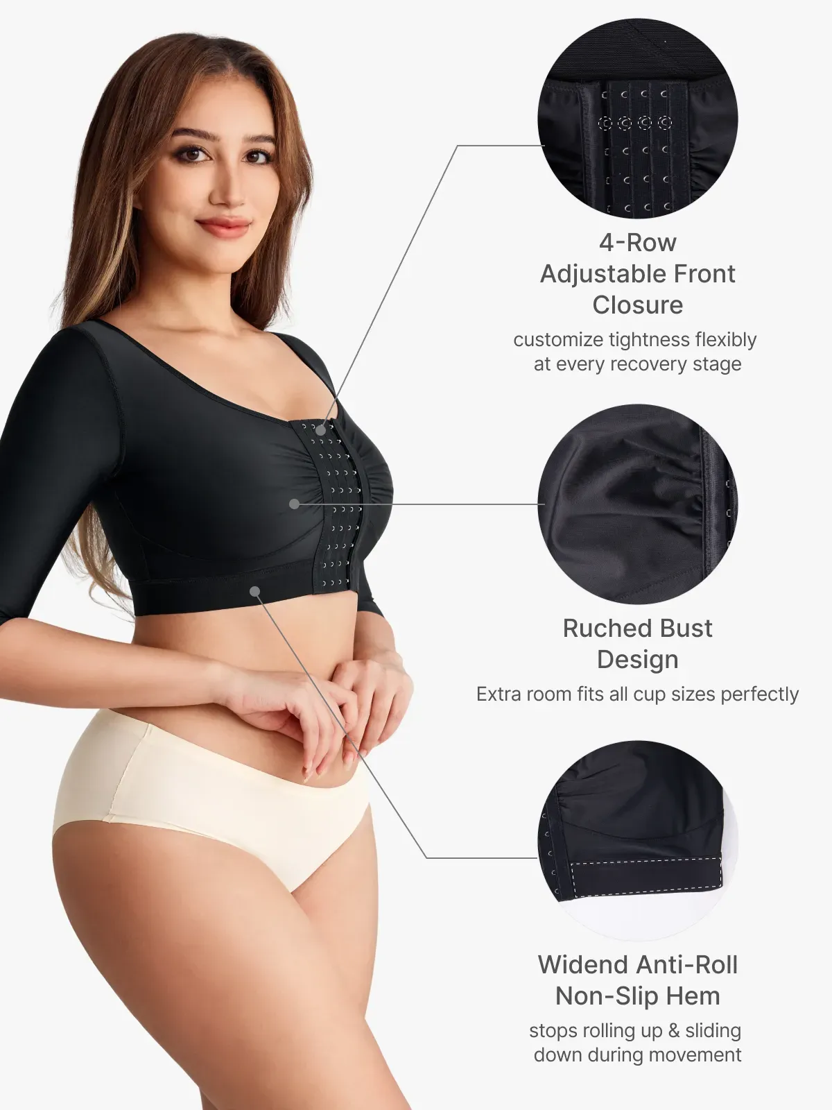 Front Closure Arm Shaping Post Surgery Recovery Top